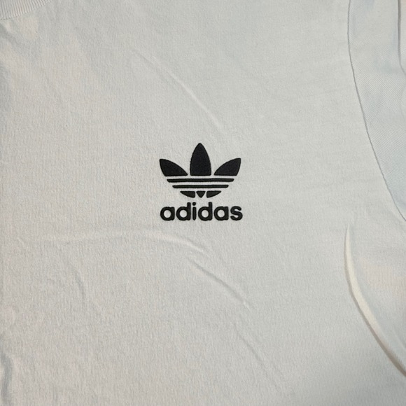 Adidas Basketball Graphic Split T Shirt Men Size Large Black White Trefoil - Picture 4 of 7